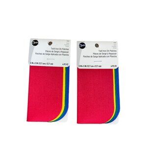Dritz Twill Iron-On Patches 2 Packages of 4 Multicolor